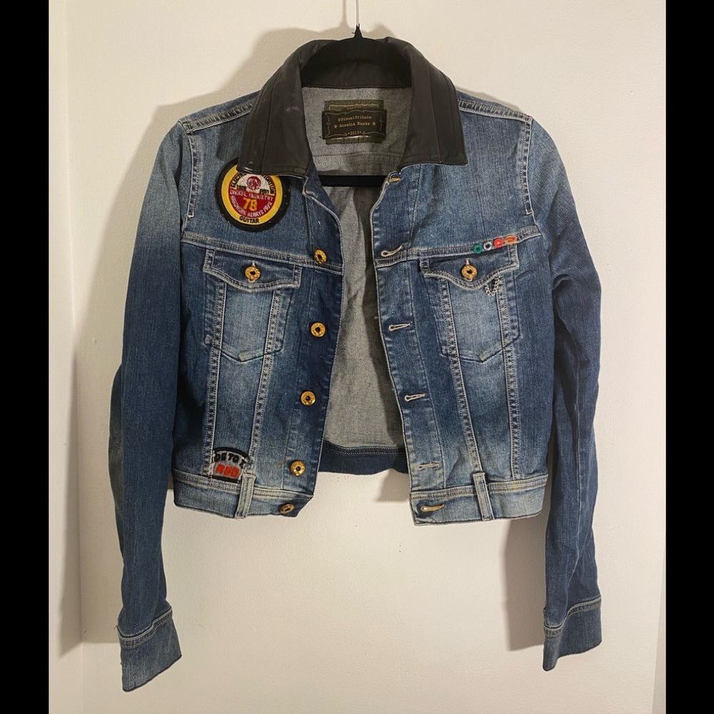 Vintage Custom Diesel Leather Jean Jacket and Short set